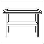 STAINLESS STEEL WORK TABLES WITH UNDERSHELVES